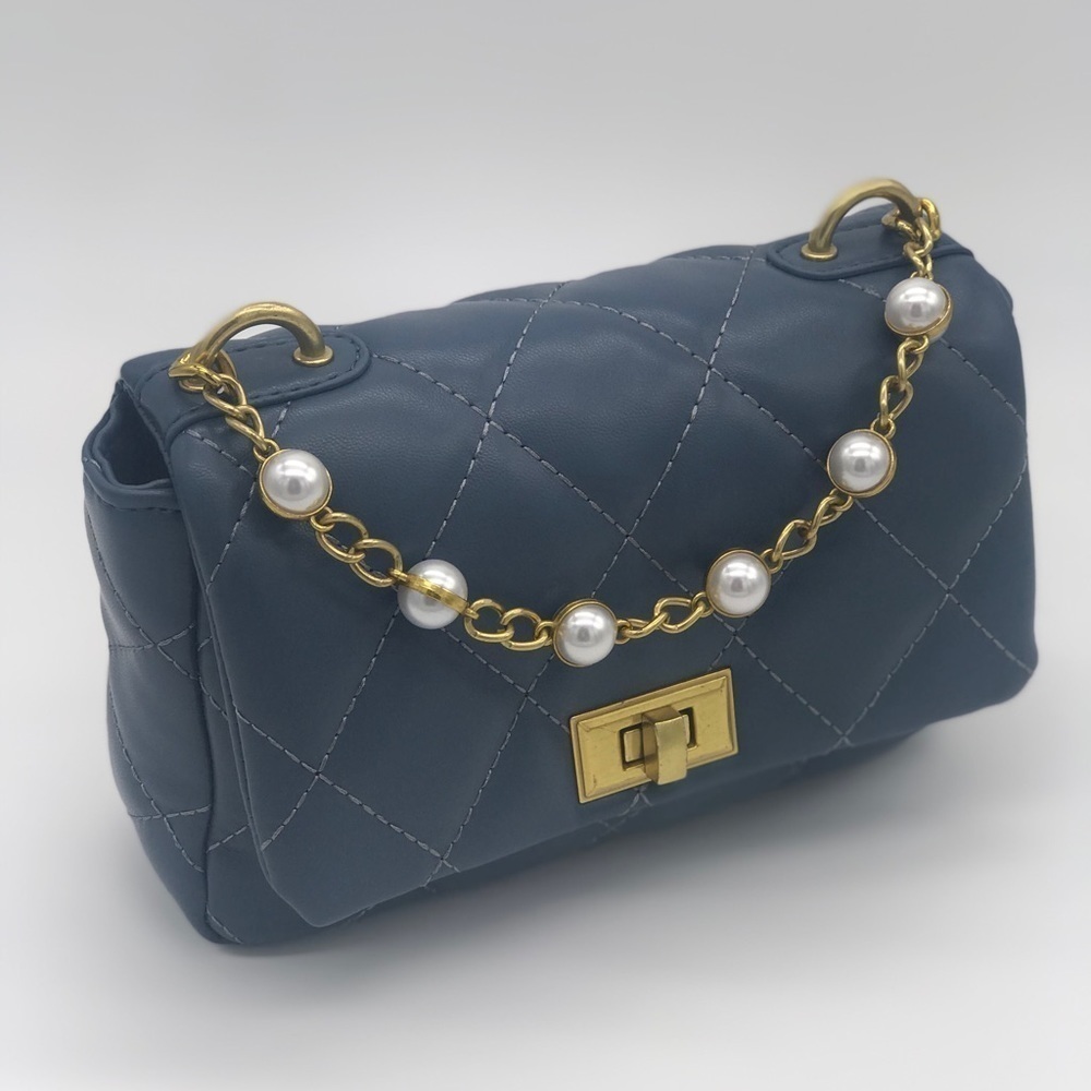 Small Quilted Pearl Flap Bag - Picture 3 of 7